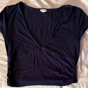 Garage Navy Crop Top